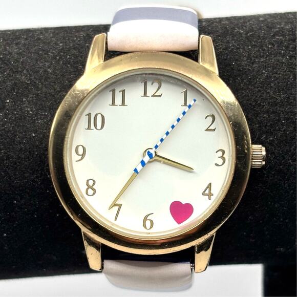 Gold & Blue Heart Watch - Picture 1 of 5